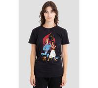 Disney Women's Aladdin The Genie, Jafar & Abu T-Shirt, Black | Size: 2XL Disney Black 2XL