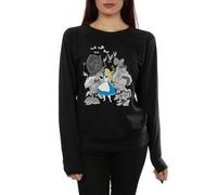 Disney Women's Alice In Wonderland Cheshire Cat Sweatshirt XX-Large Black
