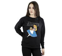 Disney Women's Alice In Wonderland Flowers Sweatshirt Black Medium