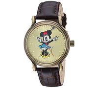 Disney Women's Analog-Quartz Watch with Leather-Synthetic Strap W001876