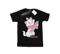 Disney Aristocats Marie Bow Cotton Boyfriend T-Shirt In Black Black XXXL