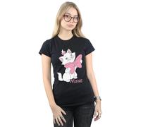 Disney Women's Aristocats Marie Bow Cotton T-Shirt in Black | Size: 2XL Disney Black 2XL