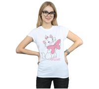Disney Women's Aristocats Marie Bow Cotton T-Shirt in White | Size: XL Disney White XL