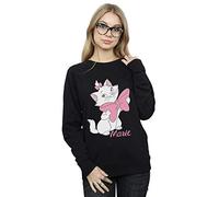 Disney Women's Aristocats Marie Bow Sweatshirt Black Large