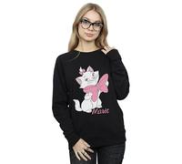(S, Black) Disney Womens/Ladies Aristocats Marie Bow Sweatshirt