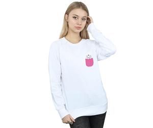 Disney Women's Aristocats Marie Chest Sweatshirt in White | Size: Medium Disney White M