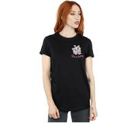Disney Women's Aristocats Marie I´m A Lady Breast Print Cotton Boyfriend T-Shirt in Black | Size: Medium Disney Black M