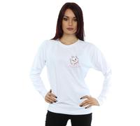 Disney Women's Aristocats Marie I´m A Lady Breast Print Sweatshirt in White | Size: XL Disney White XL