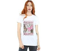 Disney Women's Aristocats Marie Simply Purrfect Homage Cotton Boyfriend T-Shirt in White | Size: XL Disney White XL