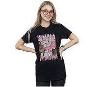 Disney Women's Aristocats Marie Simply Purrfect Homage Cotton Boyfriend T-Shirt in Black | Size: 2XL Disney Black 2XL