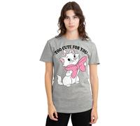 Disney Women's Aristocats Marie Too Cute for You Valentine's Day Ladies T Shirt, Athletic Heather
