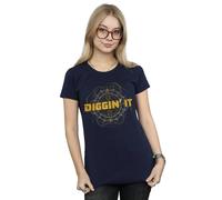 Disney Women's Artemis Fowl Diggin´ It Cotton T-Shirt in Navy | Size: Medium Disney Navy M