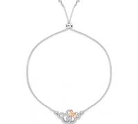 Disney Women's B902055TZWL-PH Mickey & Minnie Bracelet in Silver Disney Silver One Size