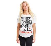 Disney Women's Bad Girls T Shirt, White (White Wht), 12 UK