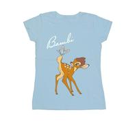Disney Women's Bambi Butterfly Tail Cotton T-Shirt - Baby Blue - Baby Blue - XXL