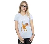 Disney Women's Bambi Butterfly Tail Cotton T-Shirt in Grey | Size: Medium Disney Grey M