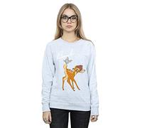 Disney Women's Bambi Butterfly Tail Sweatshirt Sport Grey XX-Large