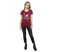 Disney Women's Bambi Christmas Greetings Cotton T-Shirt in Burgundy | Size: 2XL Disney Burgundy 2XL