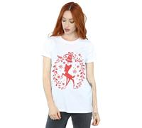 Disney Women's Bambi Christmas Wreath Cotton T-Shirt in White | Size: Medium Disney White M