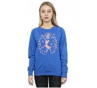Disney Women's Bambi Christmas Wreath Sweatshirt in Blue | Size: Large Disney Blue L