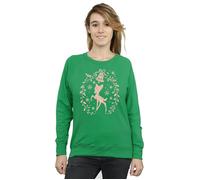 (XL, Irish Green) Disney Womens/Ladies Bambi Christmas Wreath Sweatshirt
