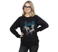 Disney Women's Bambi Great Love Story Sweatshirt in Black | Size: XL Disney Black XL
