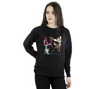 Disney Women's Bambi Merry Christmas Sweatshirt Black Large