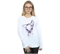 Disney Women's Bambi Mood Sweatshirt in White | Size: XL Disney White XL