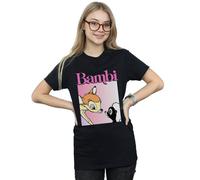 Disney Bambi Nice To Meet You Cotton Boyfriend T-Shirt In Black Black