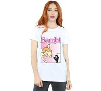(S, White) Disney Womens/Ladies Bambi Nice To Meet You Cotton Boyfriend T-Shirt