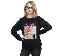 Disney Women's Bambi Nice To Meet You Sweatshirt in Black | Size: Small Disney Black S