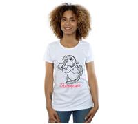 Disney Women's Bambi Thumper Line Drawing Cotton T-Shirt in White | Size: 2XL Disney White 2XL