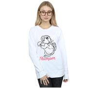 Disney Women's Bambi Thumper Line Drawing Sweatshirt in White | Size: 2XL Disney White 2XL