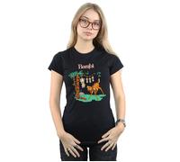 Disney Women's Bambi Tilted Up Cotton T-Shirt in Black | Size: Medium Disney Black M