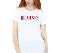 Disney Women's Be Mine Daisy Duck Cotton Boyfriend Valentine T-Shirt in White | Size: 4XL Disney White 4XL