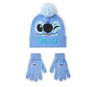 Disney Women's Beanie & Gloves Set | Girls Blue | Official Merch Disney Blue One Size