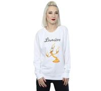 Disney Women's Beauty & The Beast Be Our Guest Sweatshirt in White | Size: Large Disney White L
