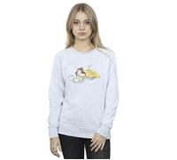 Disney Women's Beauty & The Beast Belle Reading Sweatshirt in Grey | Size: Medium Disney Grey M