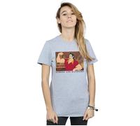 Disney Women's Beauty & The Beast Handsome Brute Cotton Boyfriend T-Shirt in Grey | Size: Medium Disney Grey M