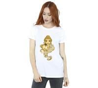 Disney Beauty And The Beast Never Judge Cotton Boyfriend T-Shirt In White White