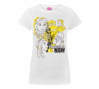 Disney Women's Belle Short Sleeved T-Shirt | White | Officially Licensed Merch | Size: Medium Disney White M
