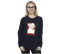 Disney Women's Big Hero 6 Baymax Frame Support Sweatshirt in Navy | Size: Medium Disney Navy M