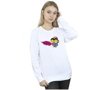 Disney Women's Big Hero 6 Baymax Fred Fired Up Sweatshirt in White | Size: Large Disney White L