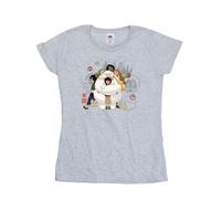 Disney Women's Big Hero 6 Baymax Group Hug Cotton T-Shirt in Grey | Size: XL Disney Grey XL