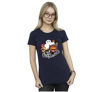 Disney Women's Big Hero 6 Baymax Group Manga Cotton T-Shirt in Navy | Size: Large Disney Navy L