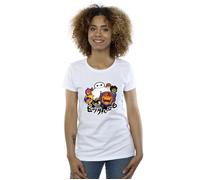 Disney Women's Big Hero 6 Baymax Group Manga Cotton T-Shirt in White | Size: Medium Disney White M