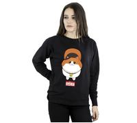 Disney Women's Big Hero 6 Baymax Kitten Face Sweatshirt in Black | Size: Large Disney Black L
