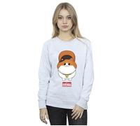 Disney Women's Big Hero 6 Baymax Kitten Face Sweatshirt in Grey | Size: 2XL Disney Grey 2XL