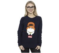 Disney Women's Big Hero 6 Baymax Kitten Face Sweatshirt in Navy | Size: Medium Disney Navy M