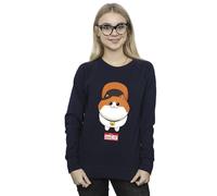 Disney Women's Big Hero 6 Baymax Kitten Face Sweatshirt in Navy | Size: XL Disney Navy XL